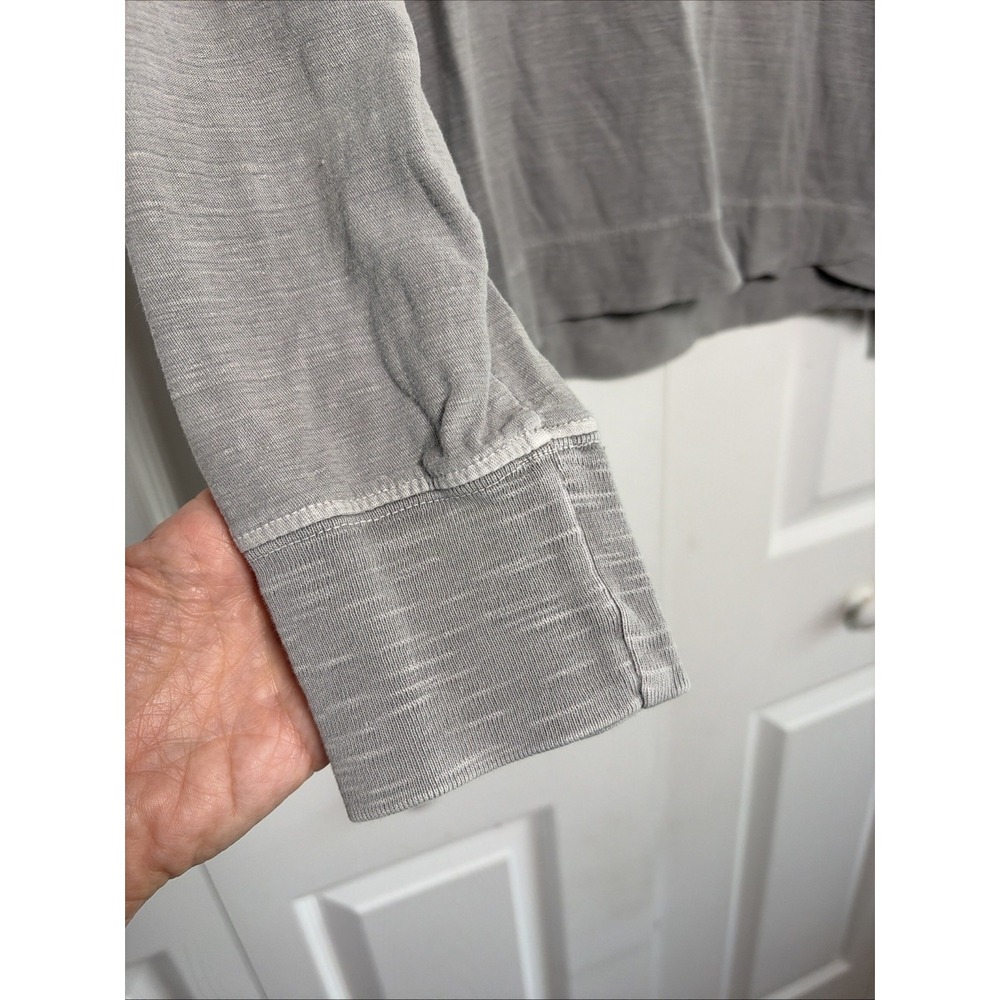 James Perse 0 Standard Crew Neck Long Sleeve Womens Size S Grey Slub Cotton Tee - Picture 2 of 7